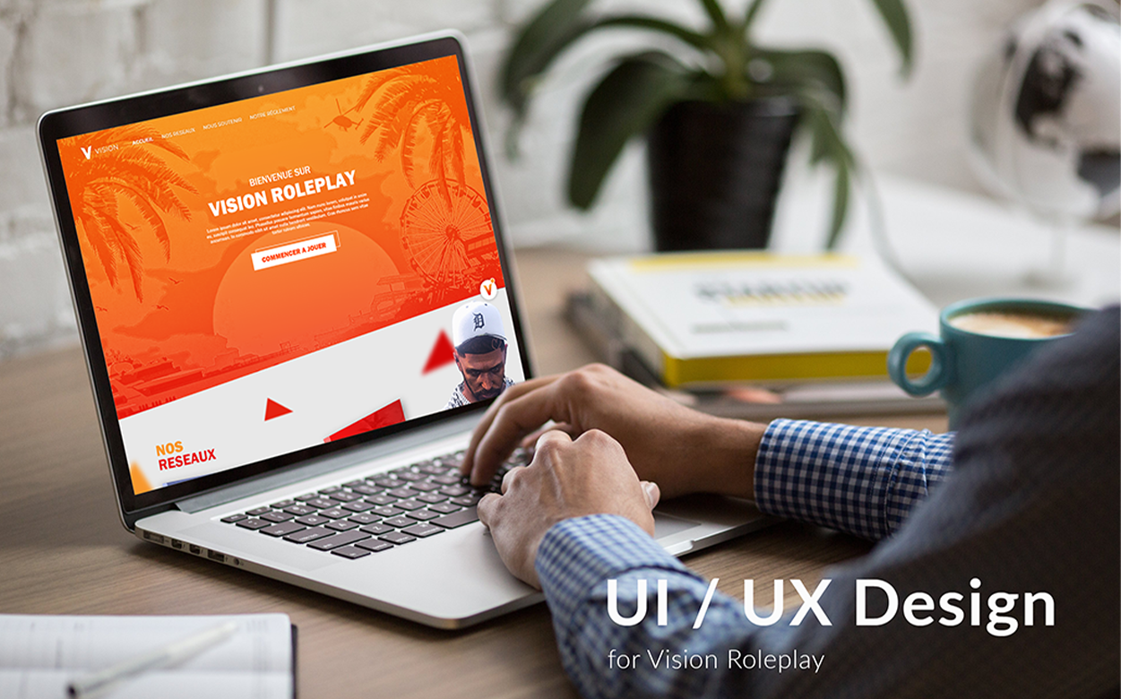 Design UI/UX pour Vision Roleplay par Prisme Agency